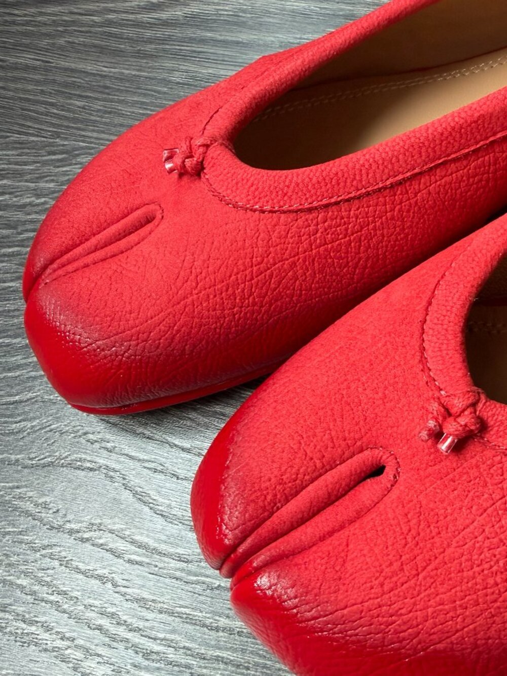 Maison Margiela Women's Red Tabi New Ballerina 37 - Picture 10 of 12